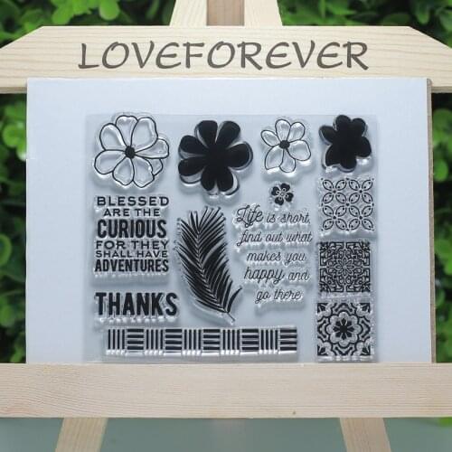 Sewing fabric flower transparent clear stamp for Scrapbooking/Card Making/Stamp set stationery party fun Decoration Supply