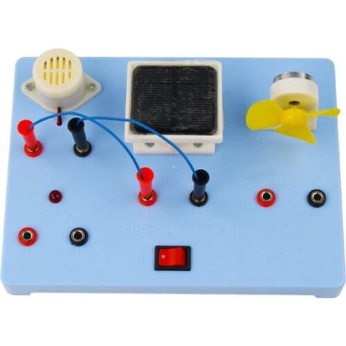 Solar Cell Converted into Electricity Buzzer Rotational Fan Science Physical Light Energy Laboratory Equipment Classroom Supplie