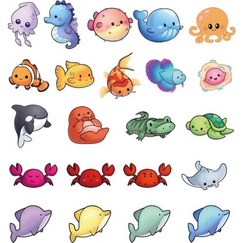 Iron-on transfers for clothing Marine life dolphin stripes heat-sensitive iron on patches heat transfer stickers free shipping