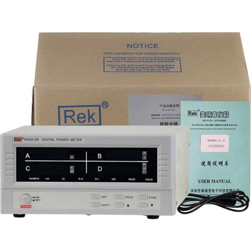 RK9813N electronics parameter tester Power meter 0-600V 0-20A