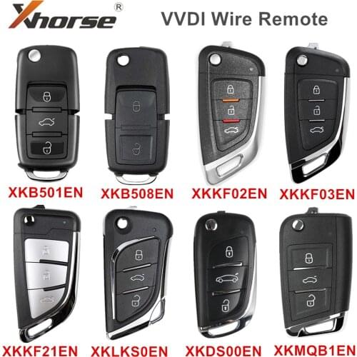 2pcs/lot Xhorse XKB501EN 3 Buttons B5 Type Wired Universal Wire Remote Key for VW for VVDI Key Tool