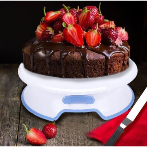 Cake Making Turntable Scraper Spatula Rotating Cake Turntable With Spatula And Icing Smoother Baking Cake Decorating Set Supply