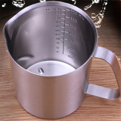 Convex scale cup baking kitchen measuring cylinder coffee drawing cup large capacity 304 stainless steel measuring cup cups