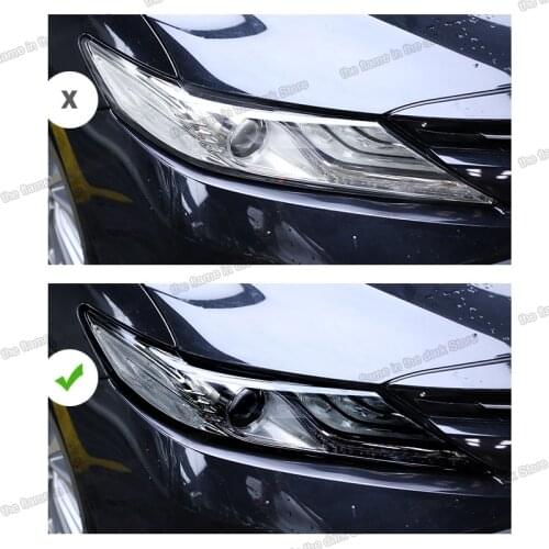Car headlight anti-scratch protective film for toyota camry 2018 2019 2020 2021 2022 accessory sticker styling sport se 5th