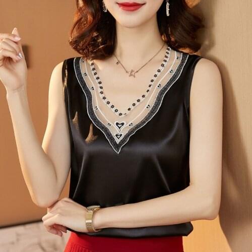 M-4XL Womens Camisole shirt Plus size Sleeveless Basic Tank tops Patchwork Stain Lace Camis Tops Summer clothes