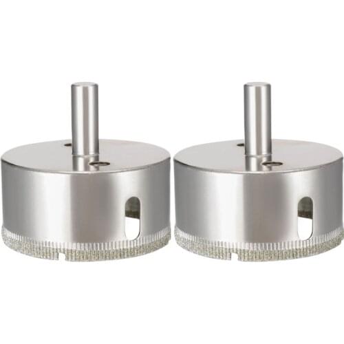 60mm Diamond Coated Glass Hole Saw Drill Bits for Ceramic Tile Marble Rock Porcelain 2 Pcs