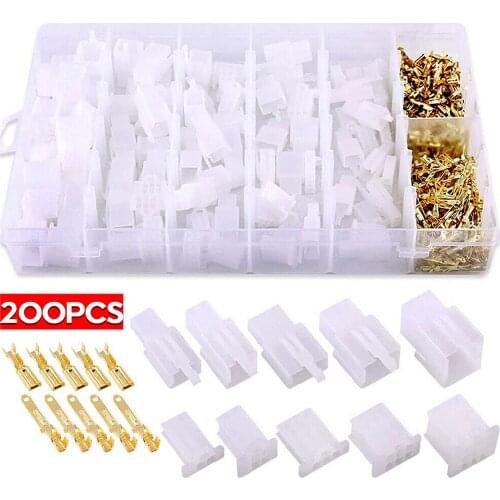 200PCS/lot 2.8mm Car Terminal Block Connector 2 3 4 6 PIN Plastic Shell Terminal Box