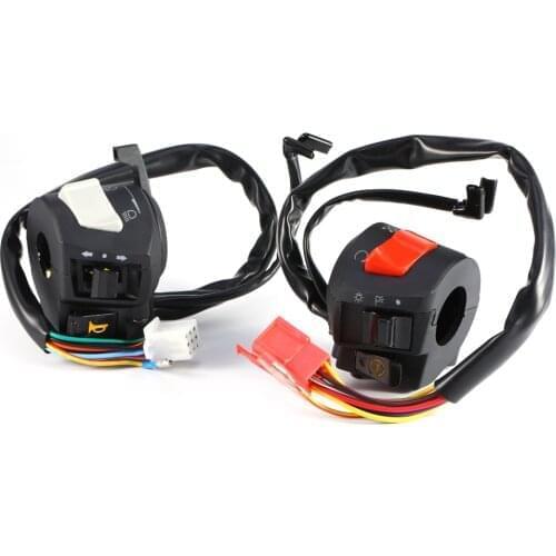 2x Motorcycle 7/8" Handlebar Horn Turn Signal Headlight Electrical Start Switch Control Switches Universal Motorcycle Parts