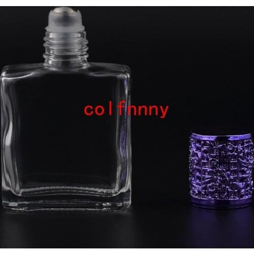 300pcs/lot Fast Shippng 17ML Mini Cute Steel Ball Roll-On Refillable Perfume Bottle &Empty Perfume Case With alloy roll on bottl