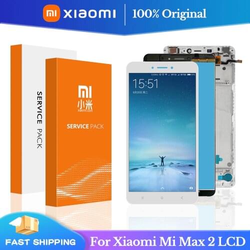 6.44" Original Mi Max 2 LCD For Xiaomi Mi Max 2 Display With Frame Touch Screen Digitizer Assembly Replacement Repair Parts