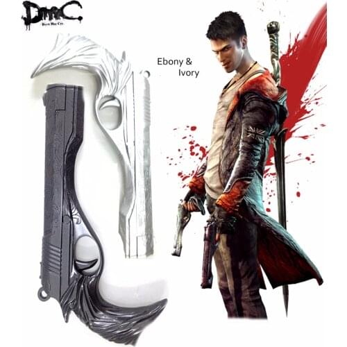 Dante Yougth two Pistols Ebony and Ivory Gun Cosplay Accessories for Halloween Party Cosplay