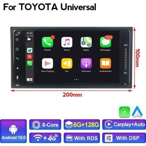 MEKEDE 2Din Android 10 Car Radio Car Multimedia Player GPS Auto Audio BT Autoradio For Toyota Corolla RAV4 prado Hilux Terios