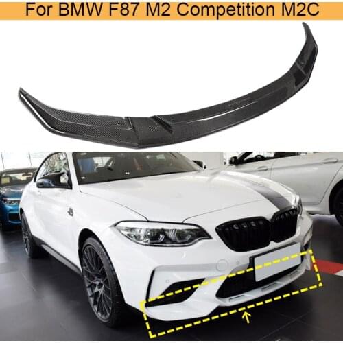 Car Front Bumper Lip Chin Spoiler for BMW 2 Series F87 M2 Competition M2C 2017-2020 Front Bumper Lip Chin Splitters Carbon Fiber