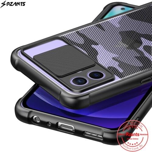 Rzants For iphone 12 Mini iphone 12 Pro Max Case Hard [Camouflage Lens] Camera Protection Hlaf Clear Cover