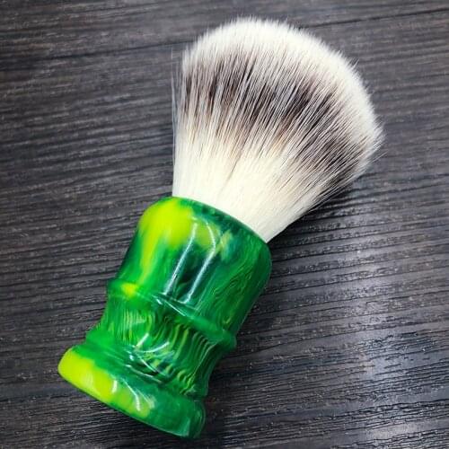DS 24mm 26mm soft synthetic hair olive green resin handle shaving brush