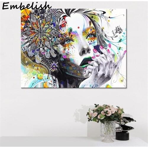 Pieces HD Print On Canvas Oil Painting Modern Home Decor Psychedelic Trippy Girl Wall Art Posters For Living Room