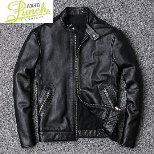 Jacket Cowhide Sheepskin Real Coat Spring Autumn Genuine Leather Jackets for Men Plus Size Vintage Coats 2021 KJ5704