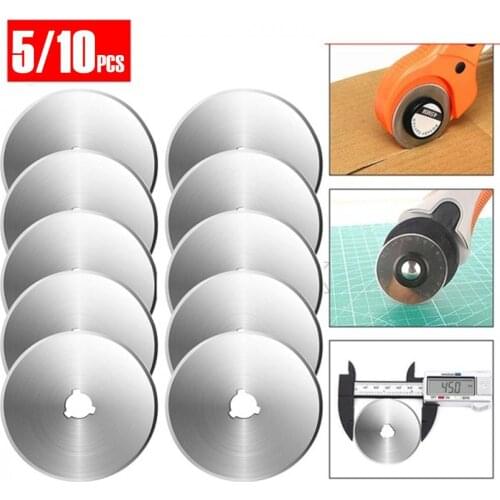 5/10 Pcs Rotary Cutter Blade Cutting Wheel Blade Hand Tool Set Patchwork Leather Knives Fabric Paper 45 mm