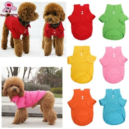 2017 Hot Sale Lovely Summer Pet Dog Collar Puppy Polo T-Shirt Dog Clothes Outfit Apparel Coat Cotton Doggy Appared