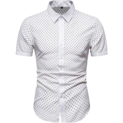 New large size short sleeve shirt printed mens half sleeve shirt