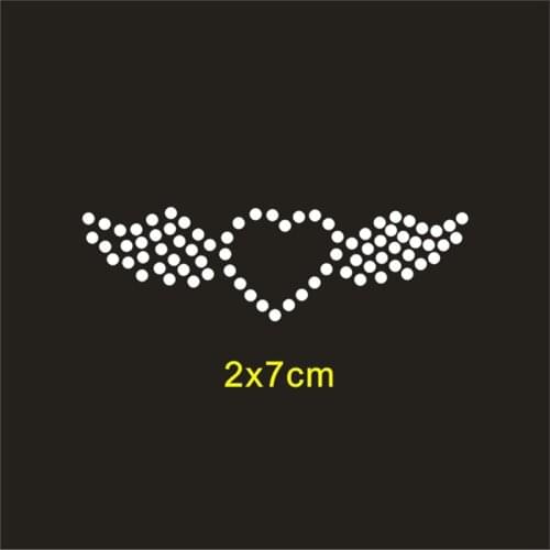 Heart Rhinestones Garment Iron On Transfer 10Pcs HotFix Strass Stickers Handmake Steentjes Crystal Motifs Diamond Accessories