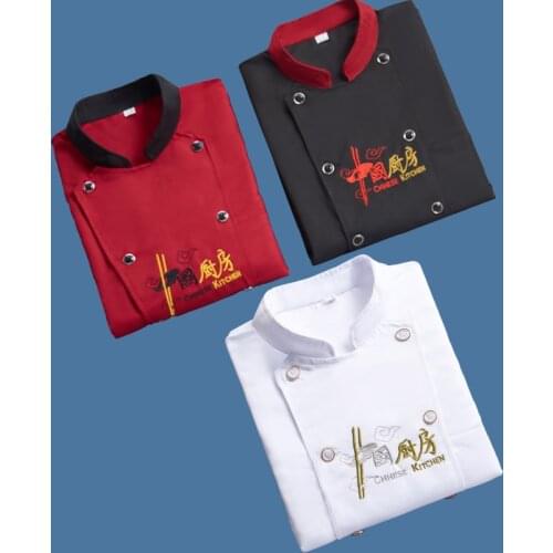 Chef Jacket Uniforms Short Sleeve Hotel Cook Clothes Food Services Frock Coats Work Wear Chef Uniform
