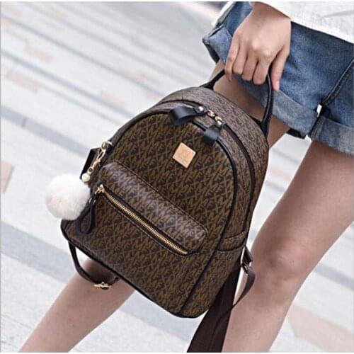 European Fashion Luxury High Quality Leather Backpack Women Letter Double Zipper Shoulder Bags Girls School Bag Travel Backpacks