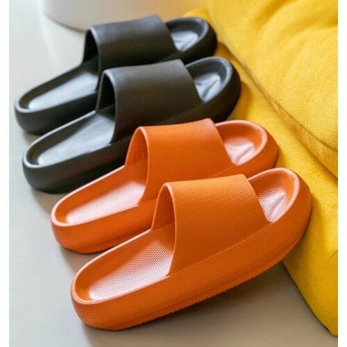 Women Thick Platform Slippers Summer Beach Eva Soft Sole Home Floor Slide Sandals Leisure Unisex Indoor Bathroom Anti-slip Shoes