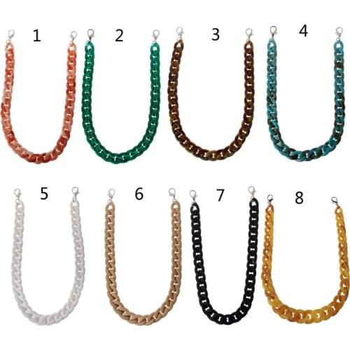 D0LF 1 PC 60cm Detachable Replacement Shoulder Strap Bag Fish Bone Acrylic Resin Handbag Chain Strap Bands Bag Accessories