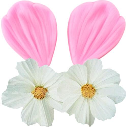 Daisy Flower Petals Silicone Mold Cupcake Topper Fondant Molds Wedding Cake Decorating Tools Candy Clay Chocolate Gumpaste Mould