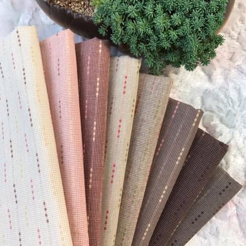 Random Little Cloth DIY Japan Group Yarn-dyed Fabric,for Sewing Handmade Patchwork Quilting , Stripe 50*70cm Mesh Fabric Plain