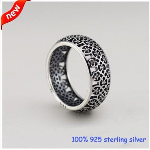 Compatible With European Jewelry Decorative Silver Rings with CZ 100% 925 Sterling Silver Rings DIY Wholesale