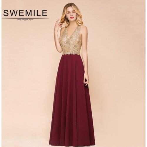 SWEMILE Womens Evening Chiffon Dresses
