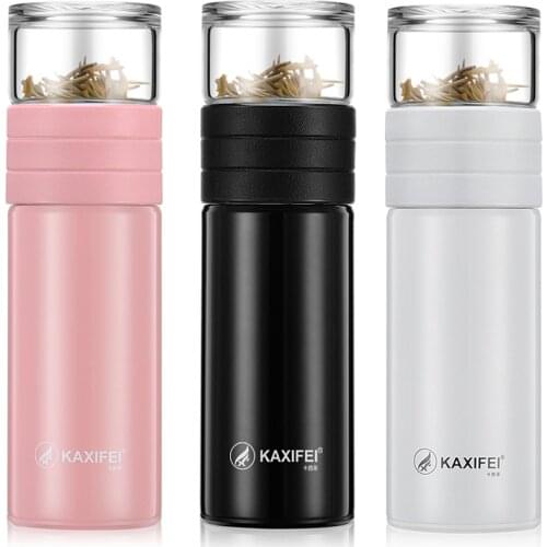 Stainless Steel Tea Thermos Vacuum Cup Thermos Temperature Display Thermoses Tea Cup Insulated Thermal Thermos Cup Tea Infuser