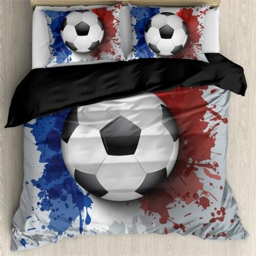 Upetstory Cool Football Printed Comfort Quilt Covers for Family Bedrooms Duvet Cover and Pillow Slip 3in1 Bedding Sheet Covers