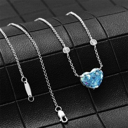 Designer Fashion 925 Sterling Silver Jewelry 3A Cubic Zirconia Party Necklace