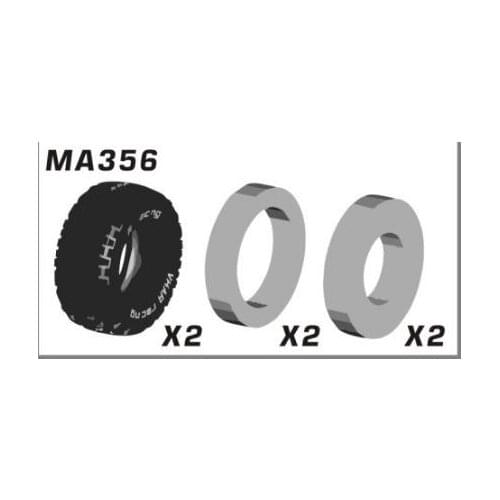VKAR RACING Short Course Truck X10 V2 MA356 TYRE 01 & INNER SPONGE 1/10 RC monster truck CAR PARTS