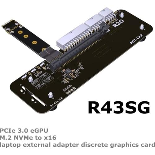 R43SG Laptop graphics card external to M.2 nvme PCIe3.0 x4 docking station extension adapter riser eGPU For ITX STX NUC notebook