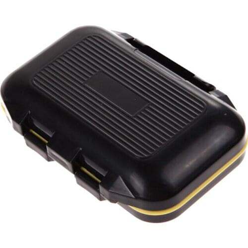Waterproof Eco-Friendly New Fishing Lure Bait Black Tackle Storage Box Case With 12 Compartments New Fishing Hooks Container