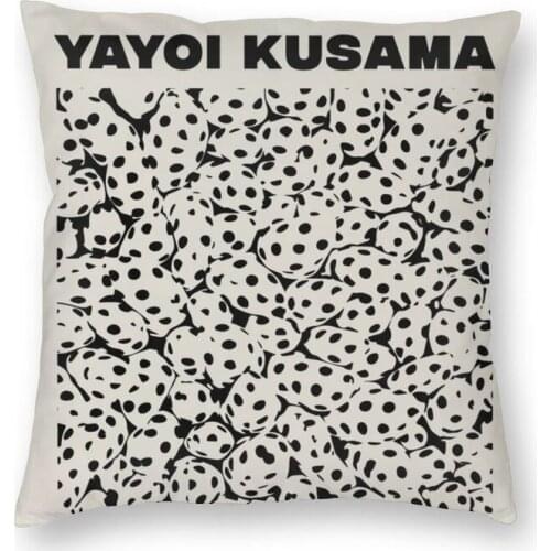 Yayoi Kusama Infinty Dots Cushion Cover Sofa Decoration Art Prints Square Throw Pillow Cover 40x40