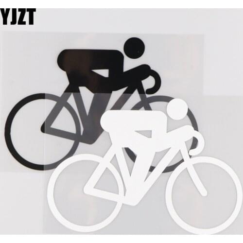 YJZT 15CM*10.3CM Bicycle Cartoon Pattern Car Sticker Vinyl Decal Decoration 1A-0180