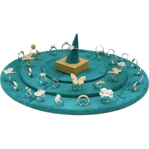 Jewelry display props pendant necklace display stand solid wood ring earrings seat holder set combination