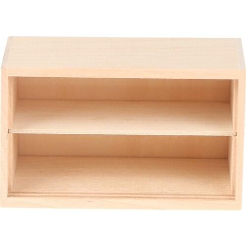 1:12 Dollhouse Miniature Wooden Cabinet Wardrobe Doll House Handcrafted Bedside Table Furniture Model Decor Mini Cabinet