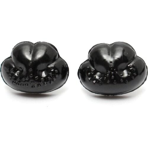 Hot 10pcs/set Plastic Black Toy Nose Beads Screws and washers Black Plastic Safety Nose Beads For DIY Toy Dolls