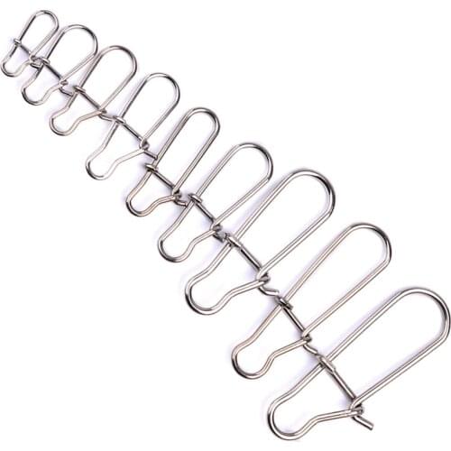 100pcs /lot Lure fishing swivels and snap Stainless steel super strong pin lure fishing bait pin