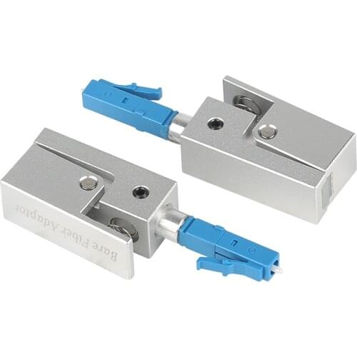 2 Pieces / Pack LC Square optical fiber coupler Turn round square flange LC Circular fiber bare fiber adapter for OTDR