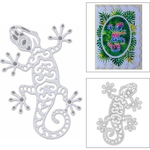 2020 New Animal Gecko Metal Cutting Dies and Lace Die Paper Cut Scrapbooking For Crafts Greeting Card Making No Stamps Sets