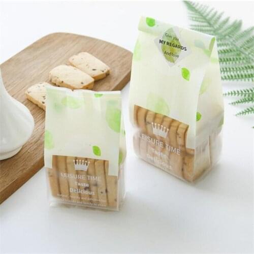 500Pcs/Lot Cookies Bags Packaging Matte Clear Baking Bread Plastic Wholesale Wedding Candy Christmas Chocolate Birthday Pouches