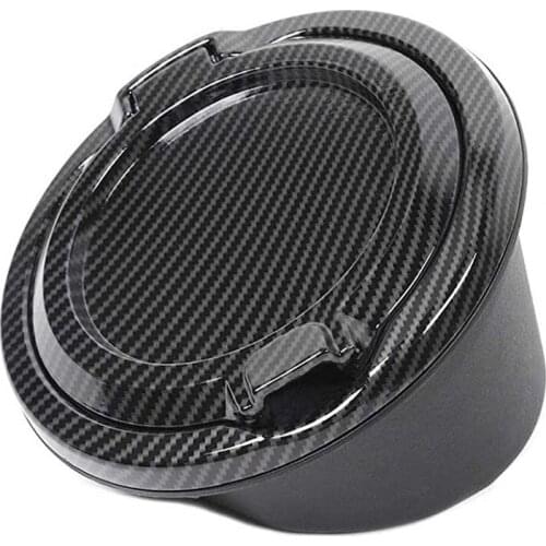 Non-Locking Fuel Door Aluminum Gas Cap Cover for 2018-2021 Jeep Wrangler JL & Unlimited Accessories, (Carbon Fiber Look)