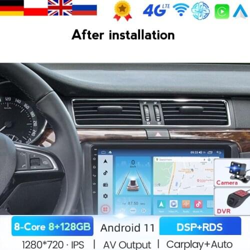 NAVITREE 9" 4G+WiFi DSP 2din Android Car Radio Multimidia Video Player Navigation GPS For Skoda Superb 2 B6 2008-2015 Head Unit